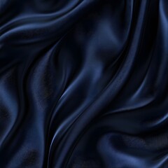 Obraz premium A luxurious satin weaving pattern with smooth, flowing textures in deep navy blue