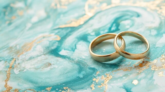 20.A stunning pastel cyan mint watercolor background with soft swirls of teal and turquoise, accented by delicate gold veins and subtle brushstroke textures, perfect for wedding invitations.