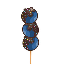 blueberry chocolate tanghulu ice cream stick 