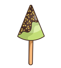 melon chocolate tanghulu ice cream stick 