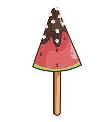 watermelon chocolate tanghulu ice cream stick 