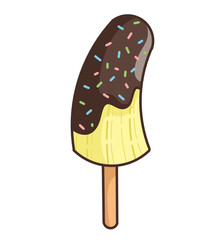 banana chocolate tanghulu ice cream stick 