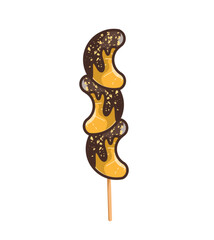 orange chocolate tanghulu ice cream stick 