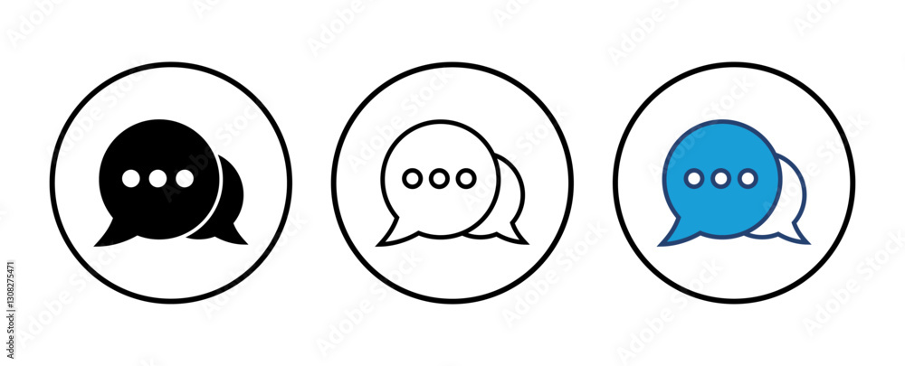 Poster chat icon vector. speech bubble icon. comment icon vector. message. contact us