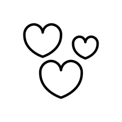 hearts icon vector