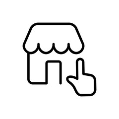 Online shop icon vector