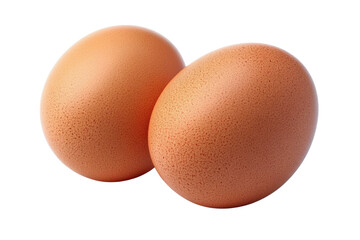 brown eggs pair - isolated on white background