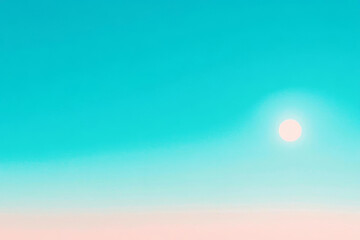 serene sky with bright sun and soft colors