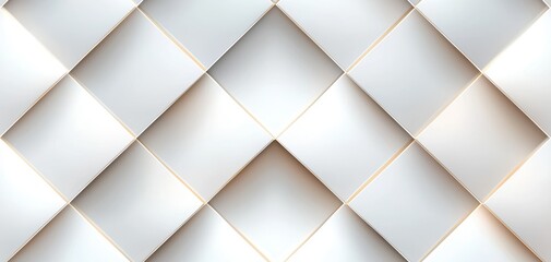 Fototapeta premium Seamless diamond grid pattern in muted neutral tones, refined minimalist geometric luxury pattern, sophisticated contemporary elegance