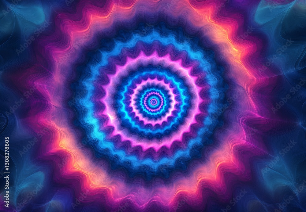 Poster vivid abstract spiral design in vibrant colors for eye-catching visuals : generative ai