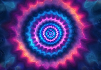 Vivid Abstract Spiral Design in Vibrant Colors for Eye-catching Visuals : Generative AI