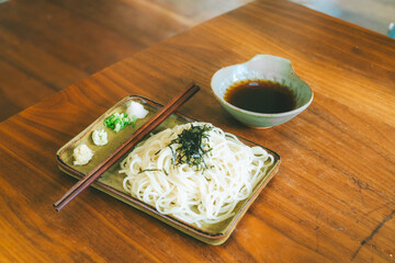 Udon noodles used to make cold noodles