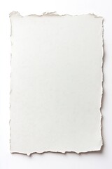 Obraz premium Textured white blank paper with natural edges for minimalist design and art projects : Generative AI