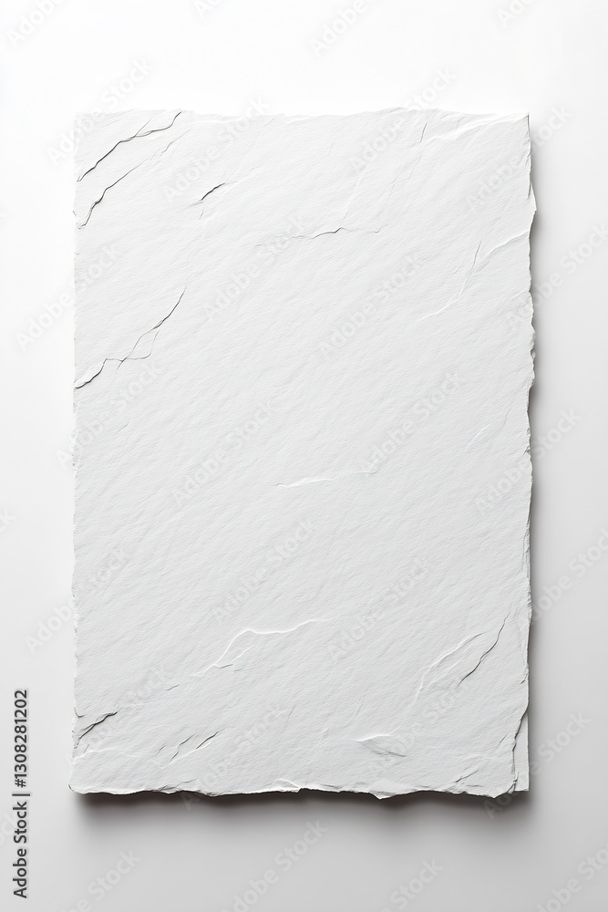 Poster textured white paper with torn edges ideal for creative design backgrounds : generative ai