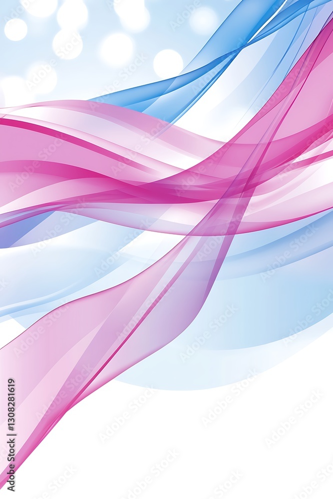 Poster elegant flowing bands of color with soft light effects background