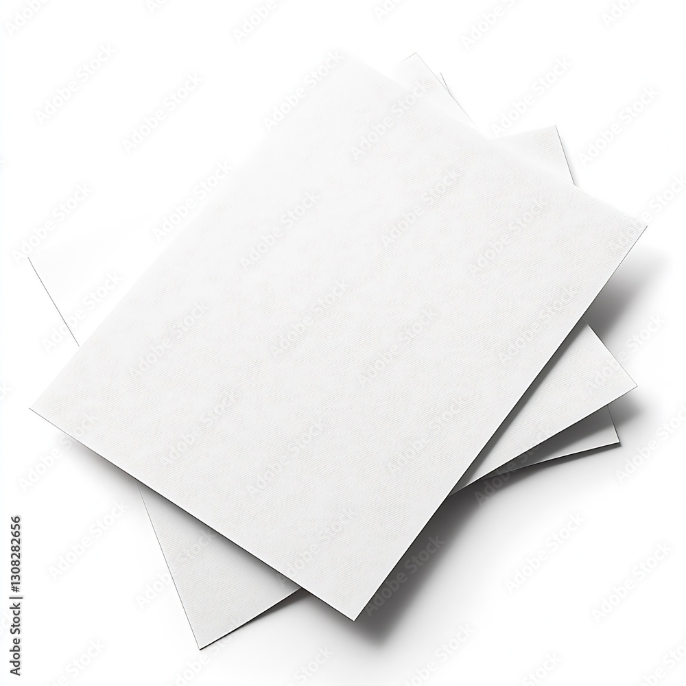 Aufkleber blank white a4 sheets of paper stacked neatly on each other : generative ai
