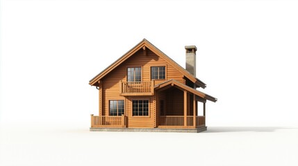 simple house isolated on white background.