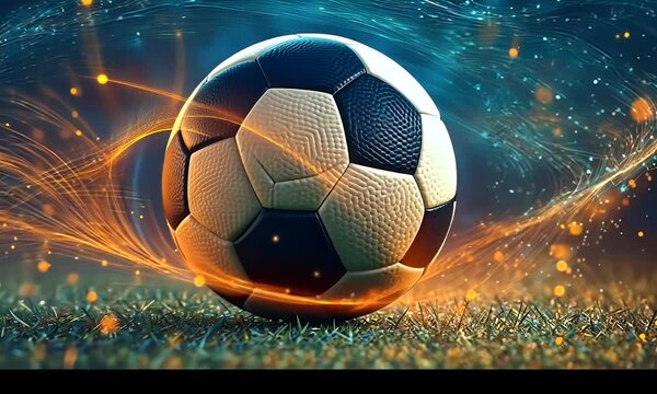Energetic Soccer Ball on Field