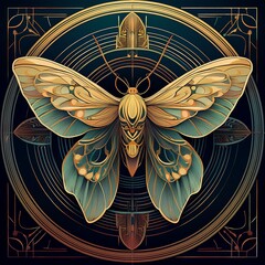 An art deco style of a month. 