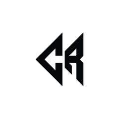 CR monogram logo design letter text name symbol monochrome logotype alphabet character simple logo