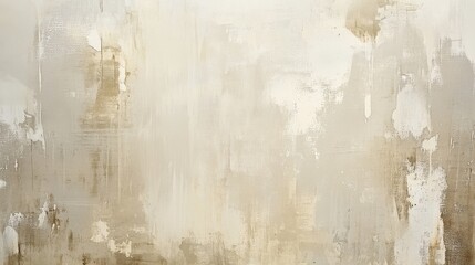 Fototapeta premium An abstract painting featuring swirling white and brown hues, complemented by a striking black and white clock. The clock's bold design contrasts beautifully with the fluidity of the artwork.