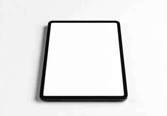 Flat Lay Modern Tablet Mockup with Blank Screen and Minimalist Design : Generative AI