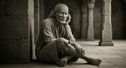 Sai Baba Indian God background	
