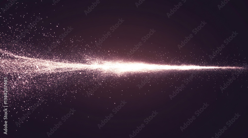 Poster Stunning Abstract Light Explosion with Glittering Particles in Space Background : Generative AI