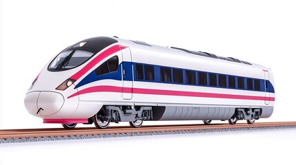 Fototapeta premium Modern High Speed Train Illustration On White Background