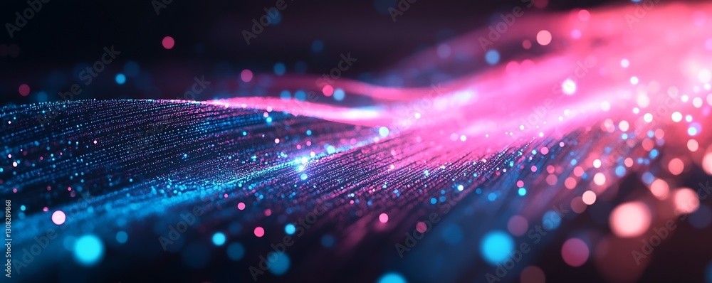 Poster abstract colorful light waves in pink and blue for digital backgrounds : generative ai