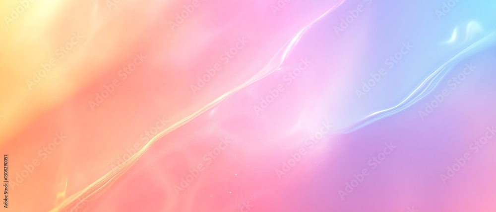 Fototapete dreamy soft color gradient waves background in calming pastel shades with subtle light : generative 