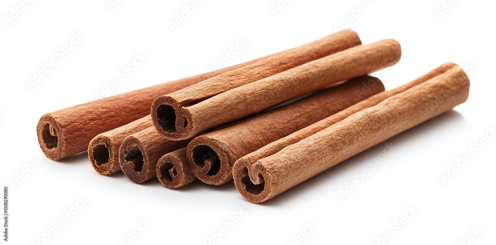 Aufkleber fresh cinnamon sticks close up for baking and cooking use : generative ai