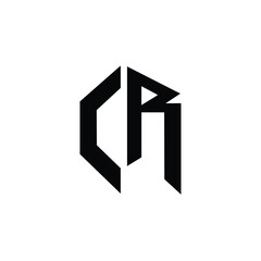 CR monogram logo design letter text name symbol monochrome logotype alphabet character simple logo