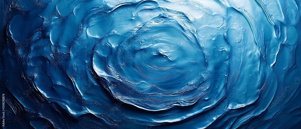 Poster Abstract swirls of blue paint creating a mesmerizing textured background for artistic design : Generative AI