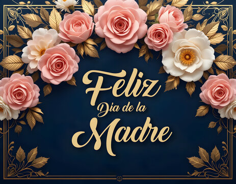 Feliz Dia De La Mandre  card with roses
