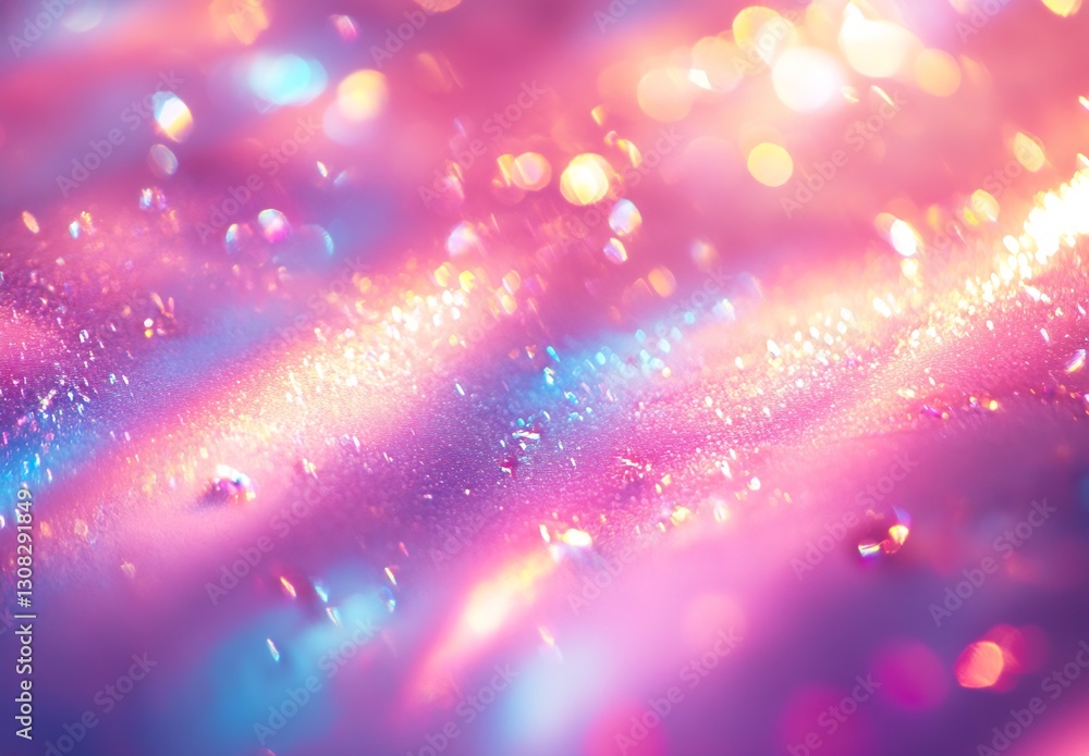 Fototapete colorful bright bokeh background with shimmering glitter for vibrant design projects : generative ai
