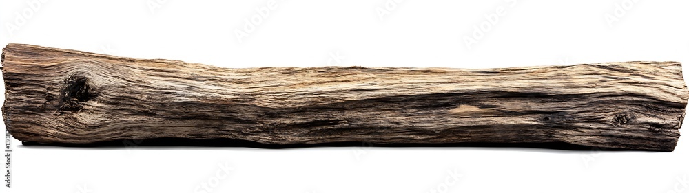 Poster stunning piece of driftwood log displayed on a plain white background for home and art usages : gene