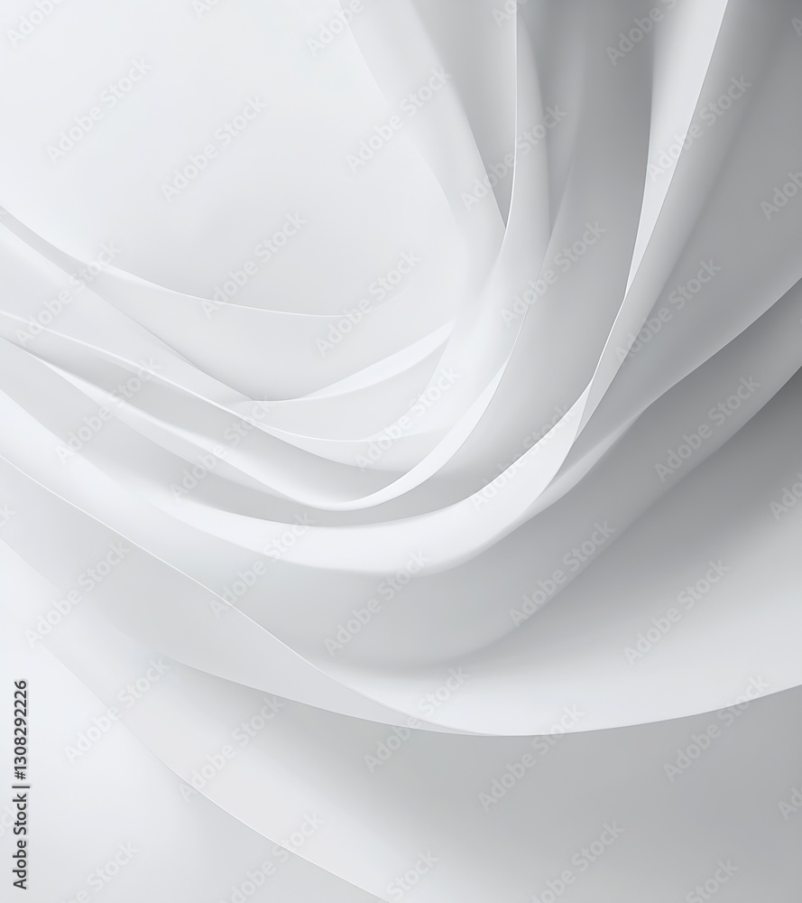 Poster elegant flowing white fabric background with soft natural light : generative ai
