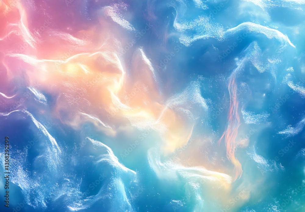 Poster fluid dreamy background in soft pastel colors with subtle depth and gentle swirls : generative ai