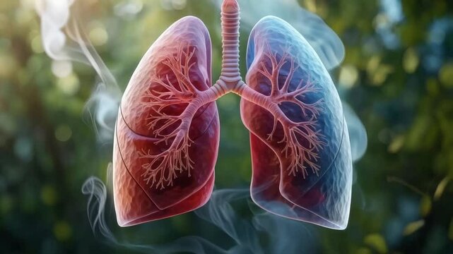 After years of smoking, his lungs struggled to breathe, reminding him of the damage done.