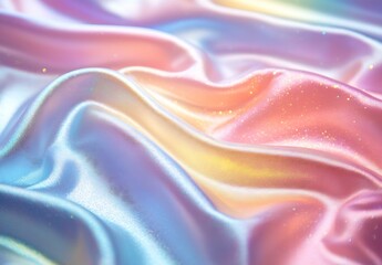 Obraz premium Shimmering Pastel Silk Texture with Gentle Wave Patterns for a Modern Aesthetic : Generative AI
