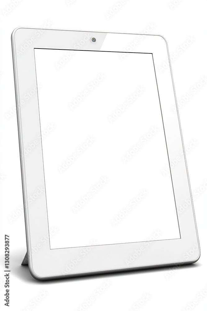 Poster Modern White Tablet Device with a Blank Screen for Multi Purpose Use and Designs : Generative AI