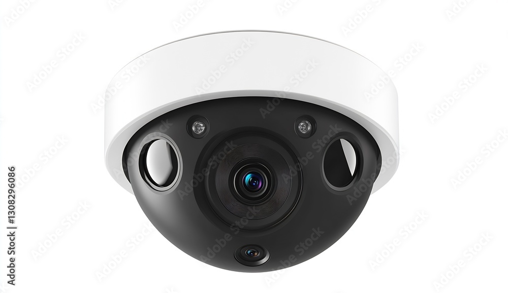Aufkleber High-Tech Security Camera Dome for Surveillance Systems with Multiple Lenses and Modern Design : Generative AI