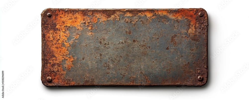 Poster Rusty metallic surface with vintage texture showing age and weathering effects : Generative AI