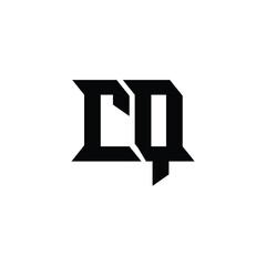 CQ monogram logo design letter text name symbol monochrome logotype alphabet character simple logo