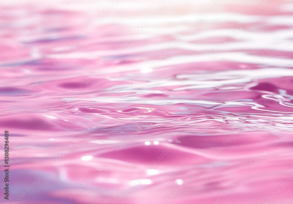 Poster beautiful soft focus on reflective pink water surface for calming aesthetic : generative ai
