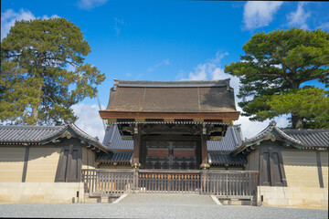 Ancient buildings of Kyoto Imperial Palace, Japan