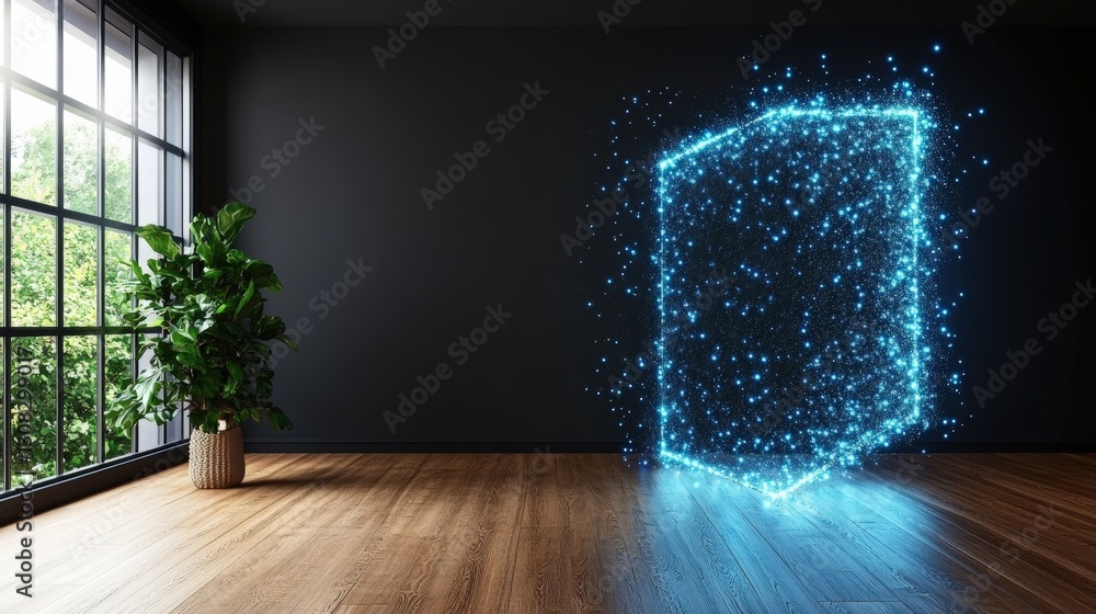 Poster door with light streaming out creating an intriguing visual effect symbolizing opportunity and disco