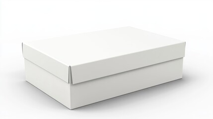 Naklejka premium Plain White Box on a Bright Background for Packaging Solutions