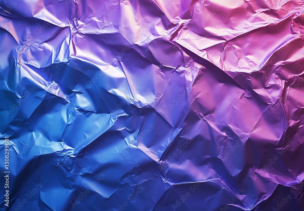Aufkleber textured crumpled paper background with vibrant gradient colors in pink and blue tones : generative 